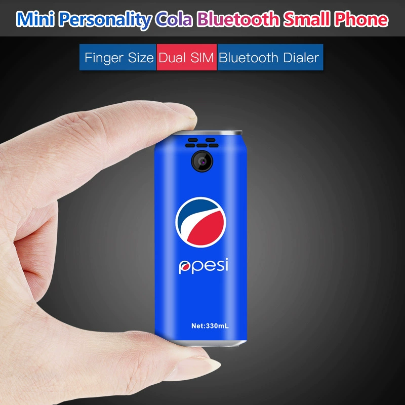 Mini mobile phone Cola, compact Bluetooth small phone for kids & elderly, dual SIM