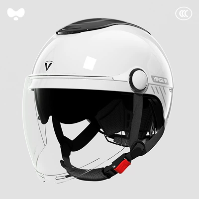 Breathable, Dual Visor, Battery Motorcycle Safety – Motosiklet kaskı (dəbilqə) - 3c-xuetingbai-hd-sunscreen-long-double-mirror-category-a-one-size-fits-all