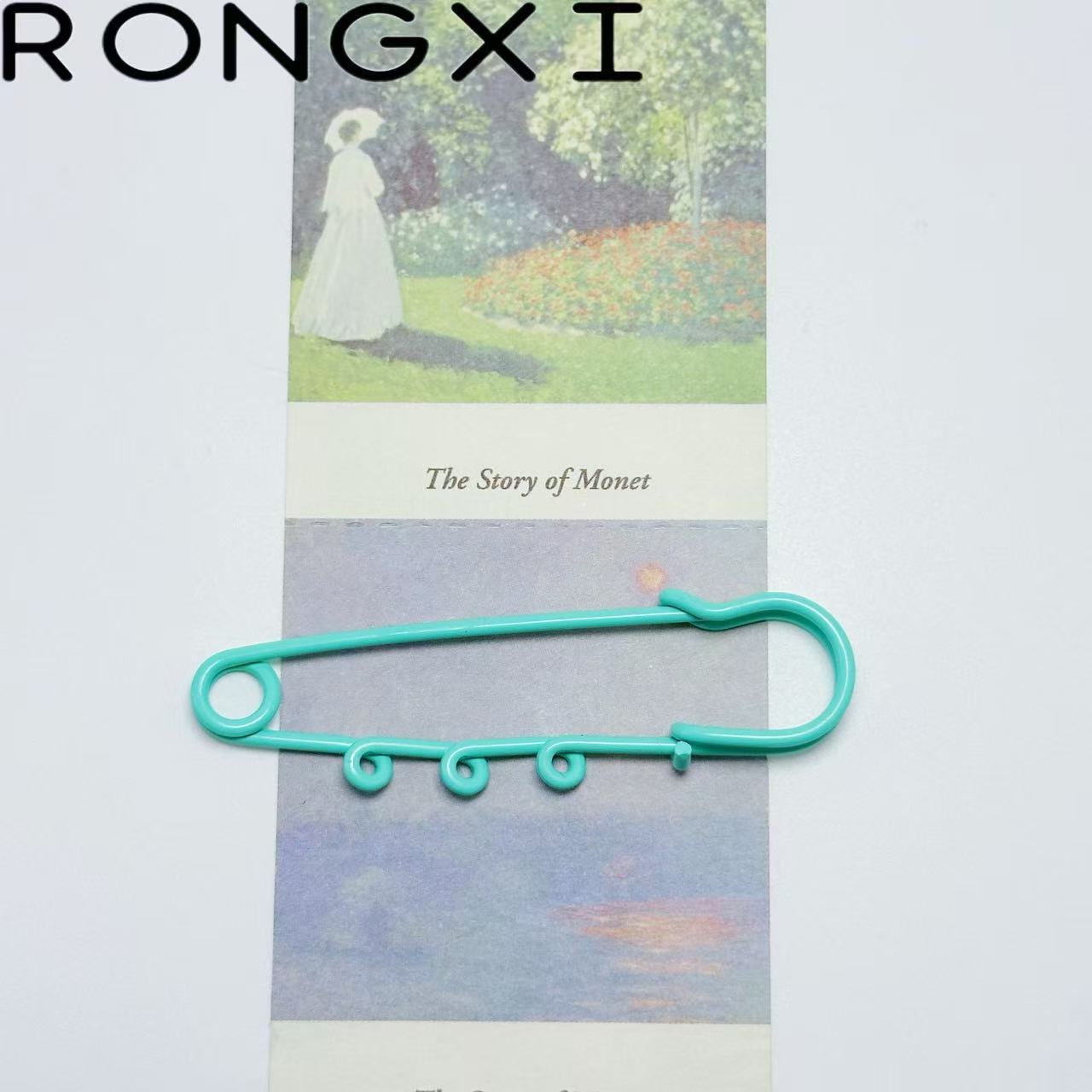 6cm pin de pintura brillante broche de tres agujeros DIY material hecho a mano bolsas de ropa accesorios de decoración clip de pelo accesorios de seguridad image 18