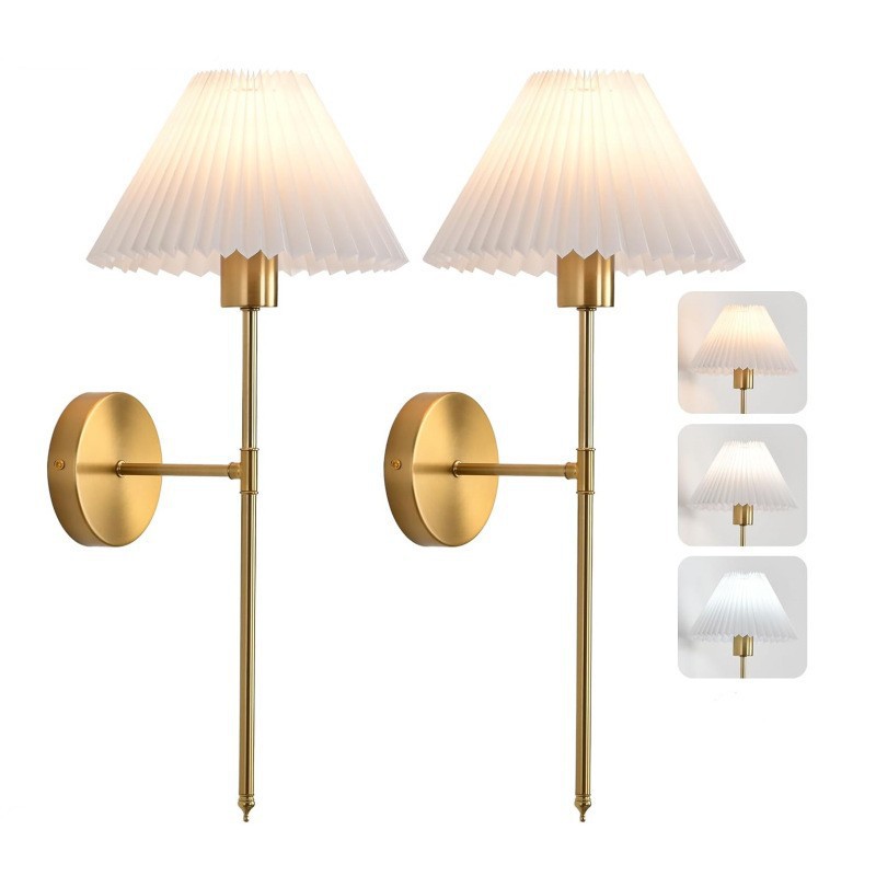 Luz de pared sin cableado transfronteriza americana dormitorio cabecera de cama luz de atmósfera decoración de sala de estar cubierta de lienzo recargable lámpara de pared atenuable