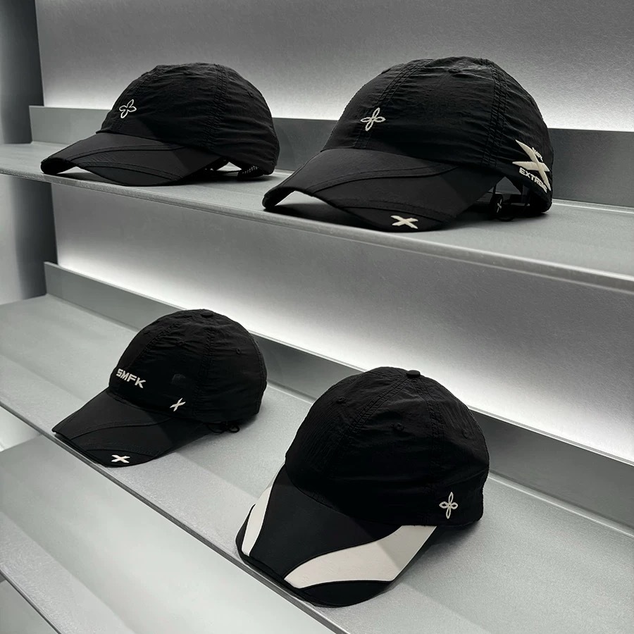 재고 YSMFK 미래 폭풍 X 궁극적 인 울트라 라이트 야구 모자 십자형 문자 씻은 그늘 모자