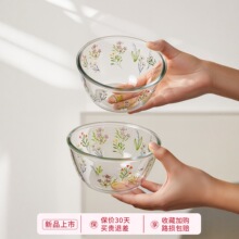 玻璃碗耐高温家用2025新款高颜值水果沙拉碗漂亮碗个人专用酸奶碗