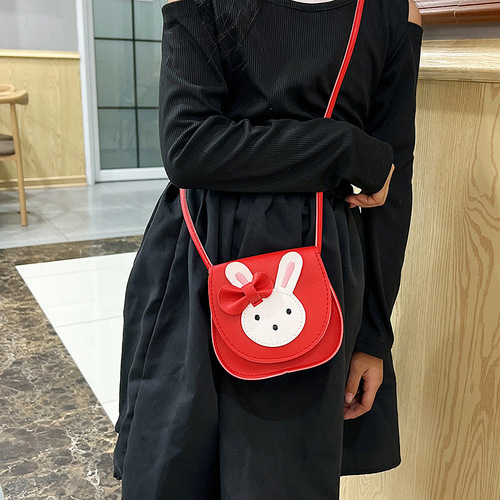 Children's backpack wholesale new cute rabbit girl children crossbody bag girl PU mini shoulder accessory coin purse