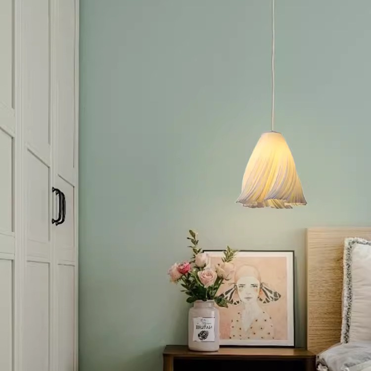 Nórdico moderno minimalista restaurante 3D candelabro dormitorio estilo crema francesa puerta de entrada bar tienda hierro de cabezal de cama comercial