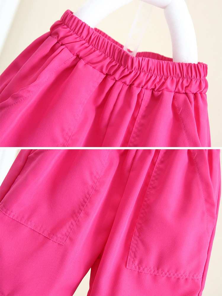 5529 Traje de verano para bebés Traje de dos piezas de manga corta de verano para niños 2025 Nuevo estilo de verano Estilo de media manga de calle frita