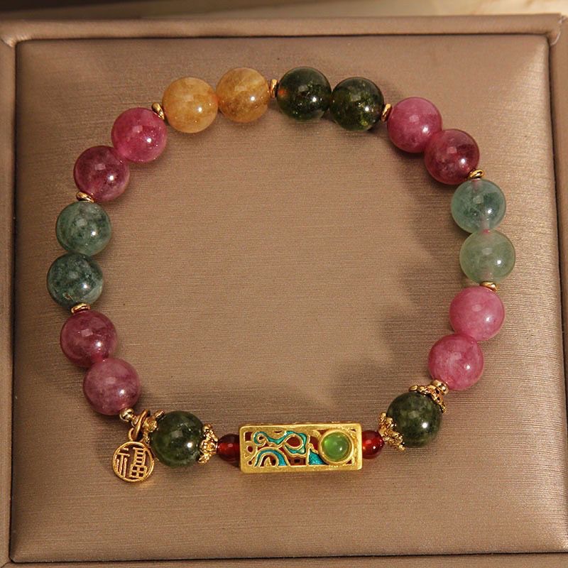 Nueva pulsera de color chino, lujo ligero y alto nivel, brazalete de tarima auspiciosa, regalo para amigos.