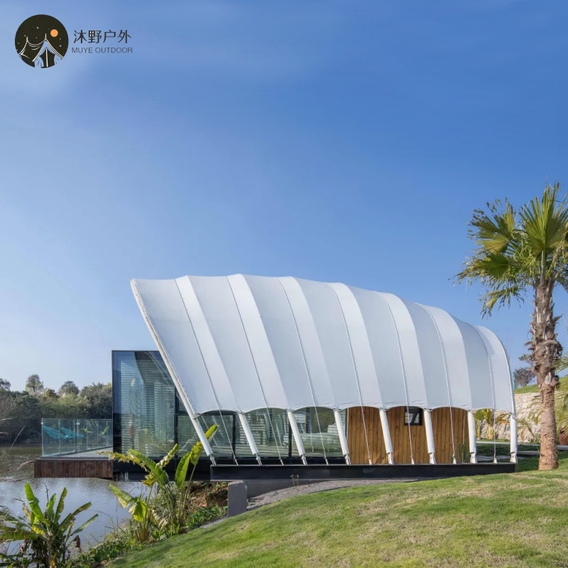 Muye tienda de campaña de alta gama personalizada al aire libre Hotel B & B tienda de hotel de techo grande de lujo B & B fábrica