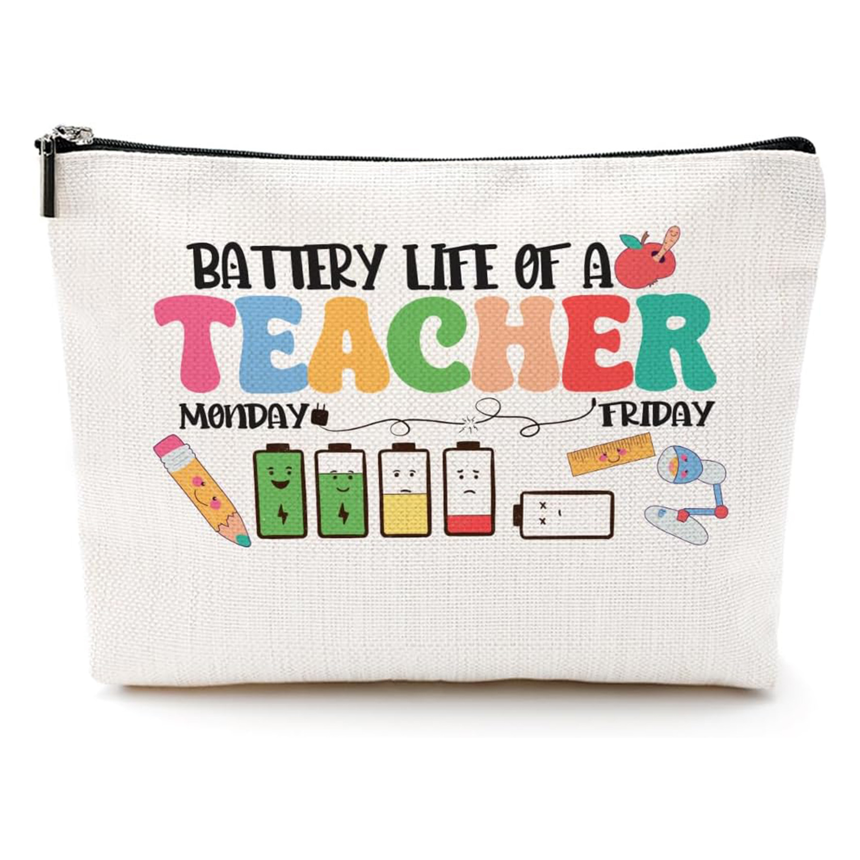 Transfronterizo Amazon explosión gráfica inglesa bolsa de maquillaje regalo zipper bolsa de lino impermeable bolsa de maquillaje bolsa de almacenamiento