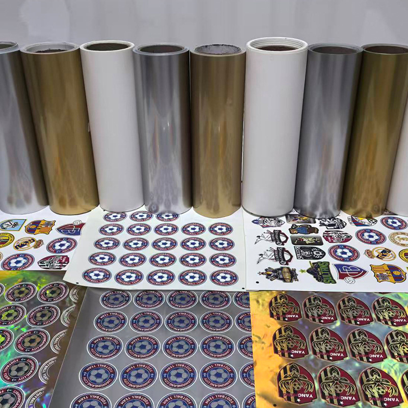 Impresión en relieve 3D película de estampado logotipo pegatinas de dibujos animados tela de mano película de película no seca en relieve de oro opaco etiqueta UV