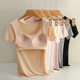 Modal Short-sleeved Vest with Chest Pad Women's Outer Wear Base Thin plus size Slim-fit Cup One-piece Base Shirt