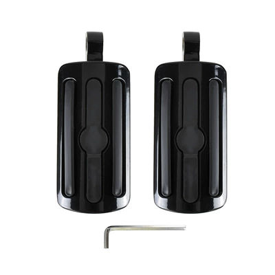 Motorcycle Accessories Front and Rear Pedal Harley Dana Road Wang Feizi Big Glide Modified Front and Rear Pedal Pedal Foot (Motorcycle pedals) - black