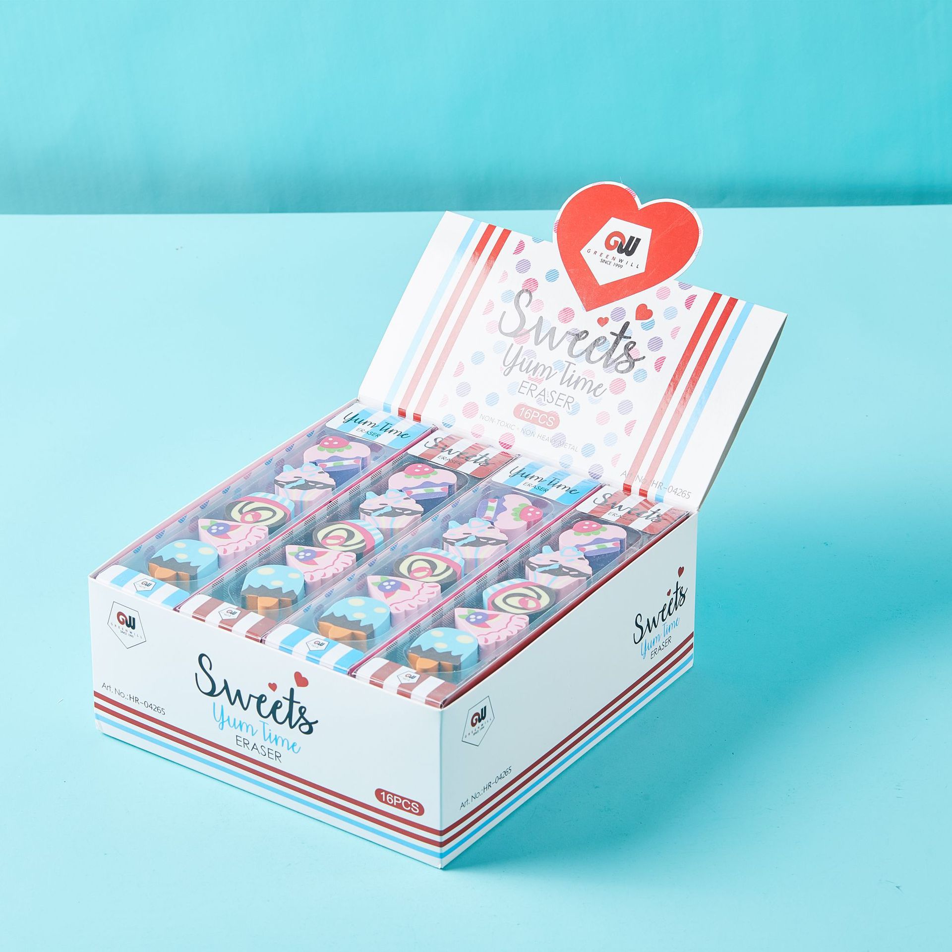 Banderas de dibujos animados pastel de dibujos animados borracha borracha estudiantes borracha material de estudio al por mayor