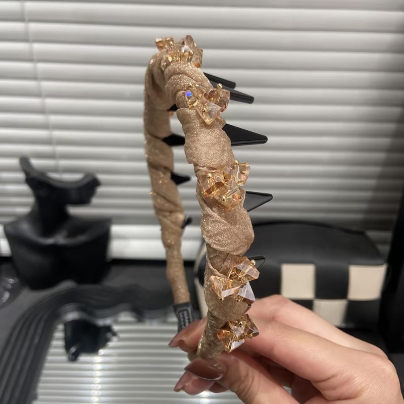新款夏季多巴胺手工布艺波浪压发发箍批发高颅顶头箍女韩国高级感|undefined