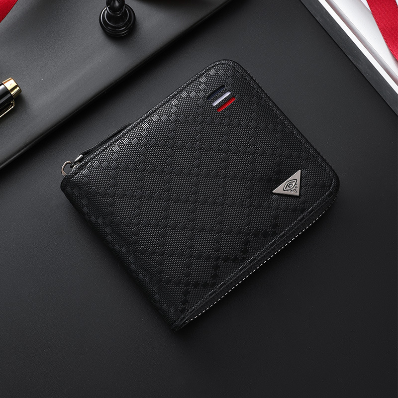 New Style Men's Short Zipper Wallet, Youth Fashion, Multi-Functional, Large Capacity, Horizontal Style, Multi-Card Slot Card Holder, Trendy New Style Men's Short Zipper Wallet, Youth Fashion, Multi-Functional, Large Capacity, Horizontal Style, Multi-Card Slot Card Holder, Trendy