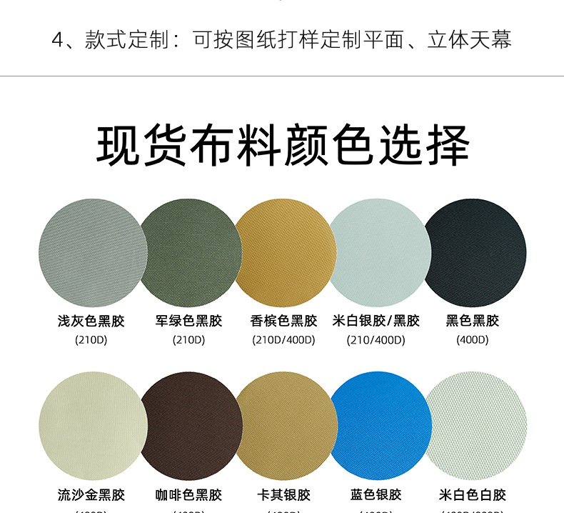 Butterfly-shaped tarpaulin with black coating for sun protection and rain resistance, thickened and tear-resistant, suitable for outdoor camping, can be customized with logo