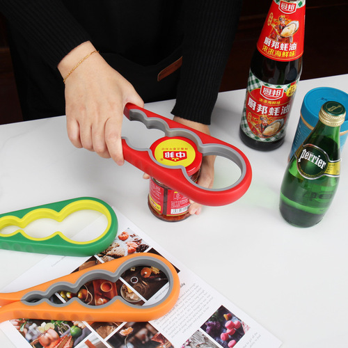 Multifunctional four-in-one cap opener, anti-slip can opener, four-position bottle opener, cap screwing device, manufacturer wholesale