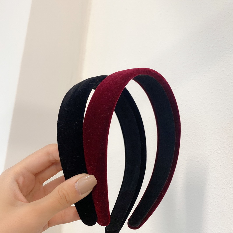 智贝详情图_16气质复古丝绒纯色网红少女宽边韩国发带压发发卡