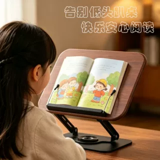 阅读支架儿童桌面看书架360度旋转读书绘本书立架笔记本平板支架