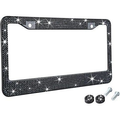 Universal license plate frame with License plate holder/license plate holder - black