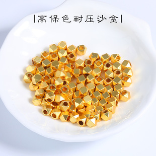 ��ɫ18K����ŷ���3-5mm�н����߅�ΰ�����������diy�ֹ����