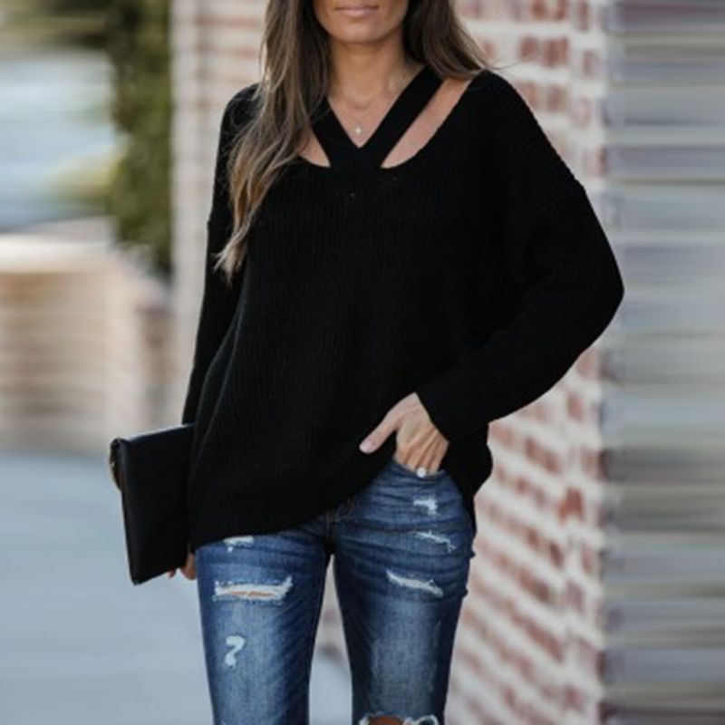 Holiday, Daily Occasion Wholesale Women's Casual Solid Color Long Sleeve Sweaters & Cardigans