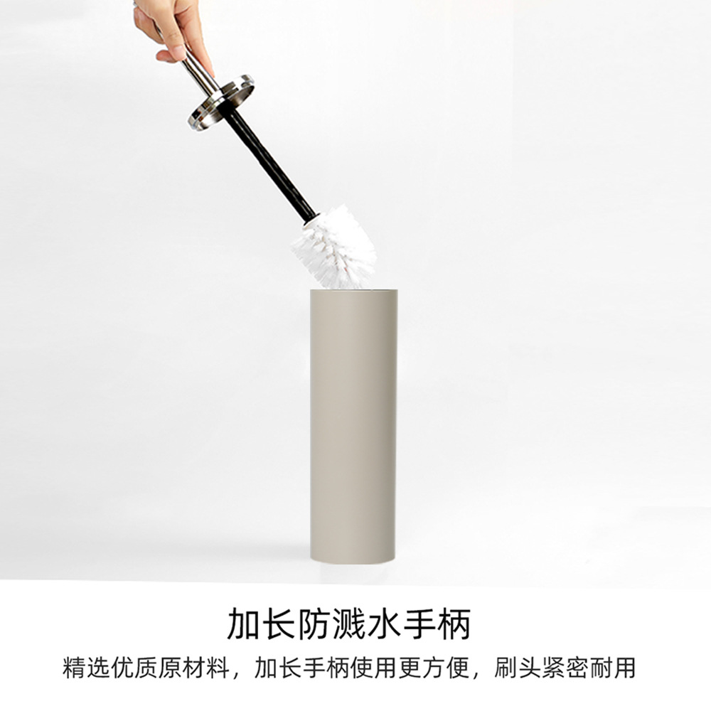 Cepillo de inodoro de color sólido cepillo de baño de piso traje de baño hogar mango largo simple limpieza cepillo de inodoro con asiento