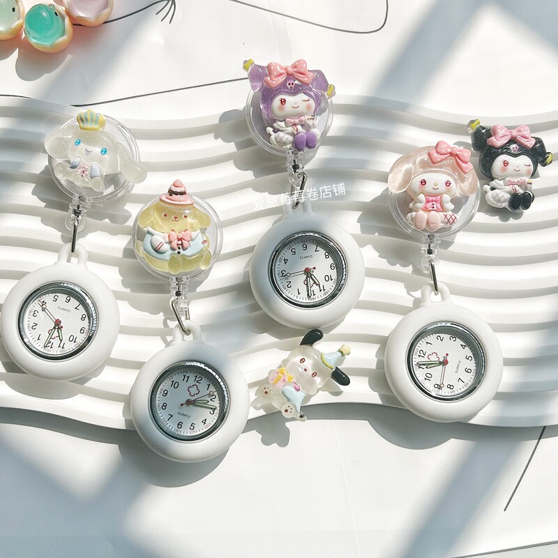 Nurses Watch Women's Waterproof Pin Hanging Watch Simple Silicone Pocket Watch Student Battery Test Medical Chest Pocket Watch Nurses Watch Women's Waterproof Pin Hanging Watch Simple Silicone Pocket Watch Student Battery Test Medical Chest Pocket Watch