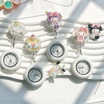 护士表女款防水别针款挂表简约硅胶怀表学生电池考试医护胸怀表