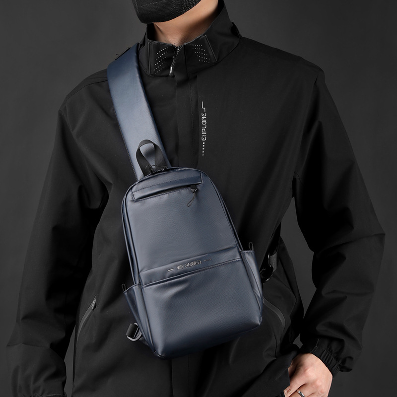 WEPOWER nuevo bolso de pecho de los hombres de moda casual multi-funcional bolsa de mensajero de viaje portátil de negocios bolsa de pecho