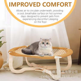 跨境木质猫窝四季通用宠物床栖息地猫咪沙发可拆洗宠物床猫吊床