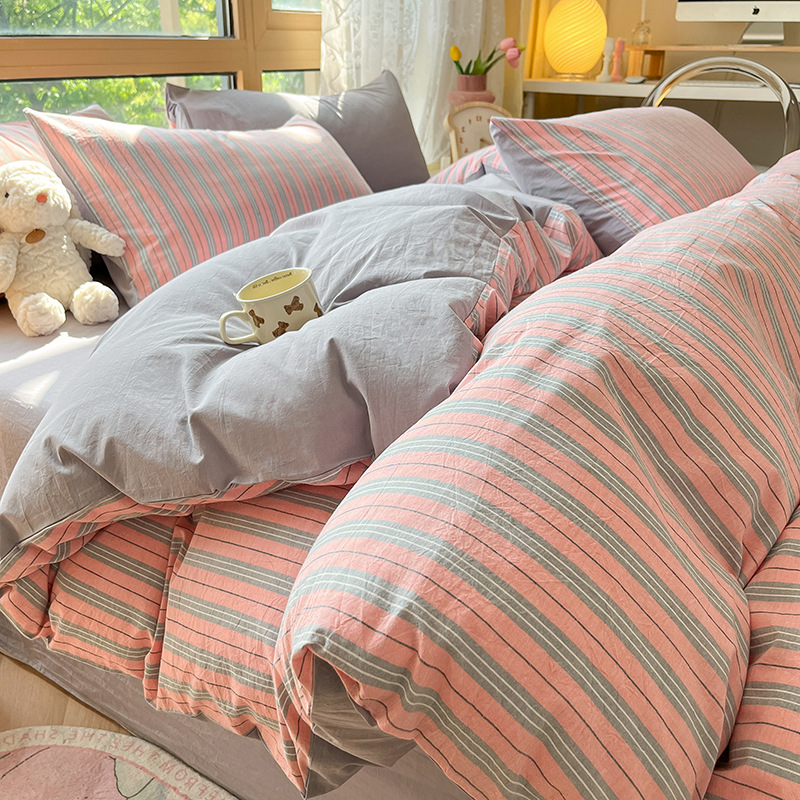 100% cubierta de edredón de algodón cubierta de edredón de dormitorio de estudiantes 150 * 200 cubierta de edredón