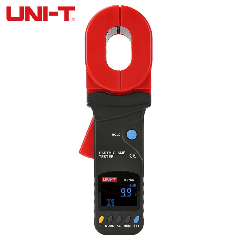 UNI-T优利德UT276A+钳形接地电阻测试仪数字摇表电阻表防雷检测仪