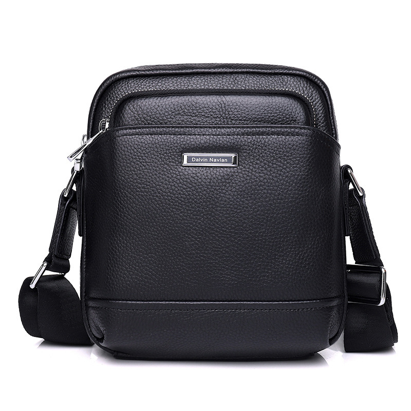Davenalann Men's Genuine Leather Mini Shoulder Bag Cowhide Single Shoulder Bag Casual Men's Bag Small Backpack Fashionable and Wear-Resistant Davenalann Men's Genuine Leather Mini Shoulder Bag Cowhide Single Shoulder Bag Casual Men's Bag Small Backpack Fashionable and Wear-Resistant