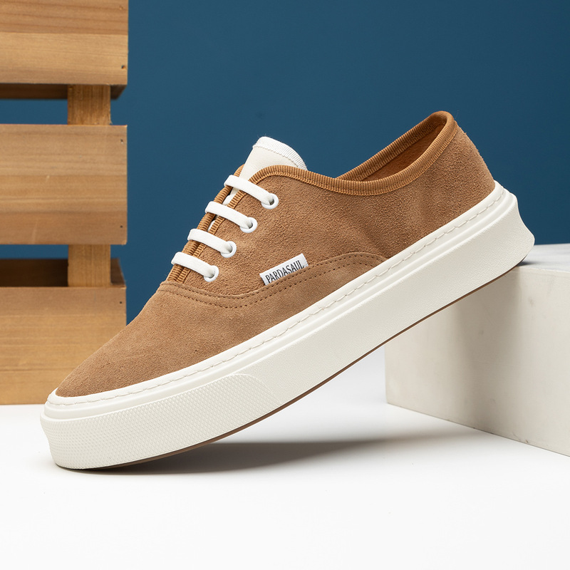 Factory Direct Supply of Trendy Men's Shoes Spring New Men's Shoes Retro Casual Shoes Versatile Suede Leather Sneakers Soft Sole Shoes Wholesale