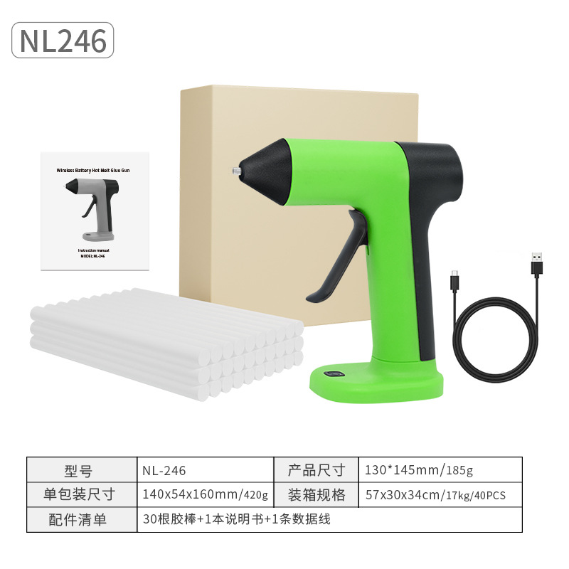 Venta al por mayor pistola de pegamento de fusión en caliente inalámbrica batería de litio carga USB hogar portátil niños pequeños hechos a mano pistola de pegamento inteligente