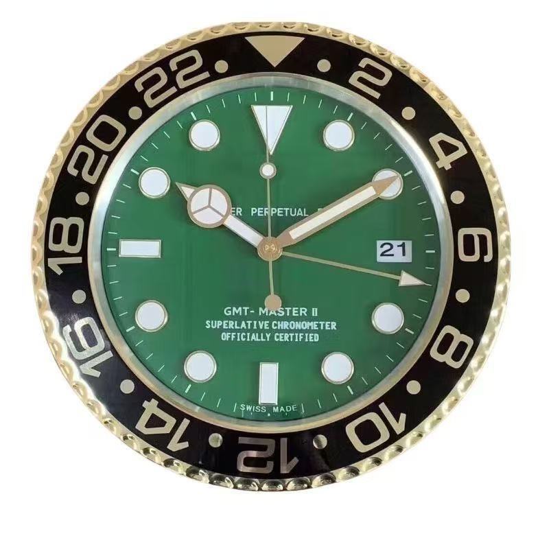 Fashionwallclock劳力水鬼迪通拿格林尼治系列金属14寸挂钟北欧|undefined