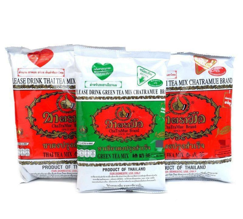 Thai Original Hand-Labeled Black Tea 400 Green Tea 200 Thai Street Milk Tea Powder Bakery Shop Raw Materials Internet Celebrity Cold Drink Thai