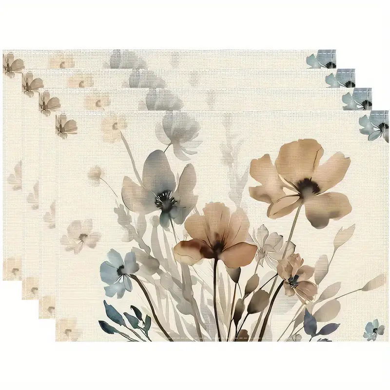 Transfronterizos lino almohadilla de mesa Aliexpress TEMU Amazon almohadilla de mesa cuadrada búfalo rojo almohadilla de Navidad Día de la Independencia