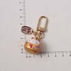 Japanese cute fuchsia small bell, ceramics, pendant