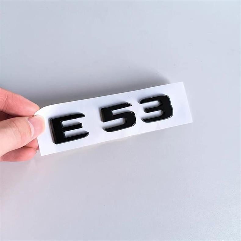 Mercedes-Benz E-Class, C-Class, C63S, C43, E53, E63S rear emblem stickers, AMG black car emblem, modified turbo V8 side emblem