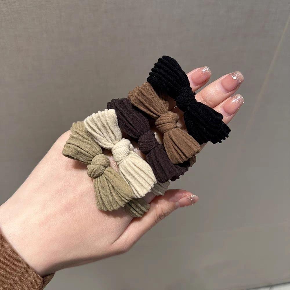 Explosión de alta elasticidad arco de cabello simple de alta toalla de temperamento anillo de cabello de cola de caballo alta anillo de cabello adornamiento para el cabello