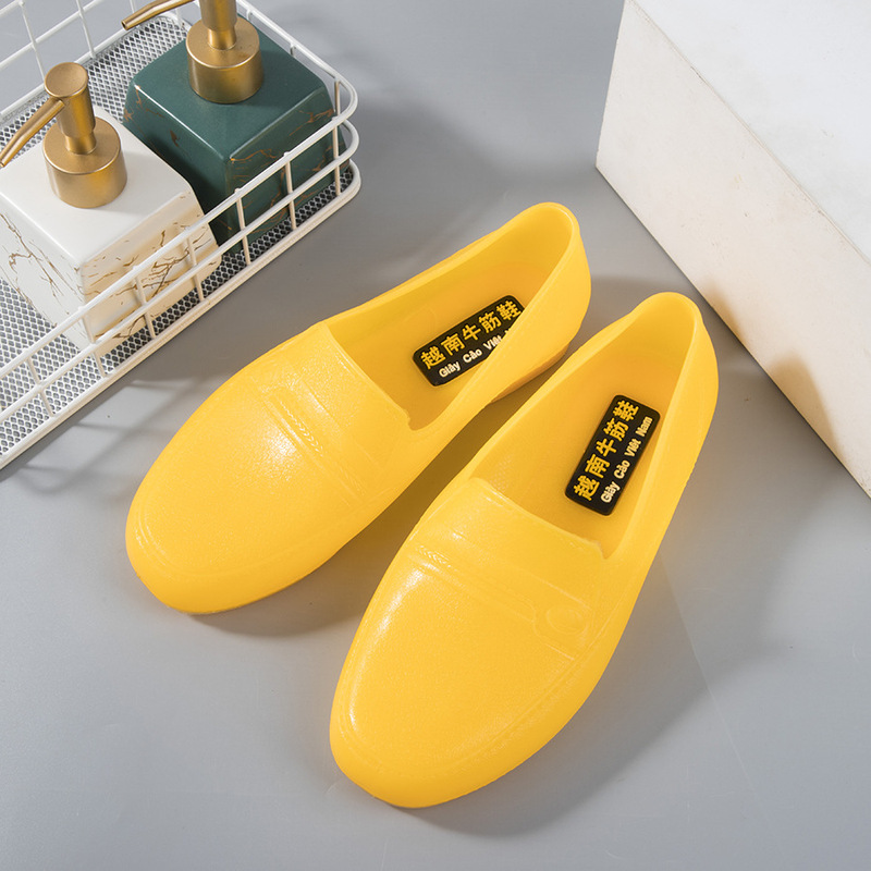 Construction Site Shoes, Thickened Vietnamese Rubber, Wear-Resistant, Non-Slip, Waterproof, Yellow Kitchen Safety Rain Boots, Durable Outdoor Work Shoes Construction Site Shoes, Thickened Vietnamese Rubber, Wear-Resistant, Non-Slip, Waterproof, Yellow Kitchen Safety Rain Boots, Durable Outdoor Work Shoes