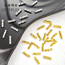 不锈钢批花管 DIY手链项链串珠隔片配件钛钢保色批花直管饰品配件