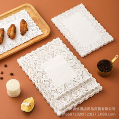 長方形の花の底の紙の油を吸う紙の焙煎紙のケーキの縁の紙の台所の揚げ物のお菓子は油の紙のパッドの紙に行きます。