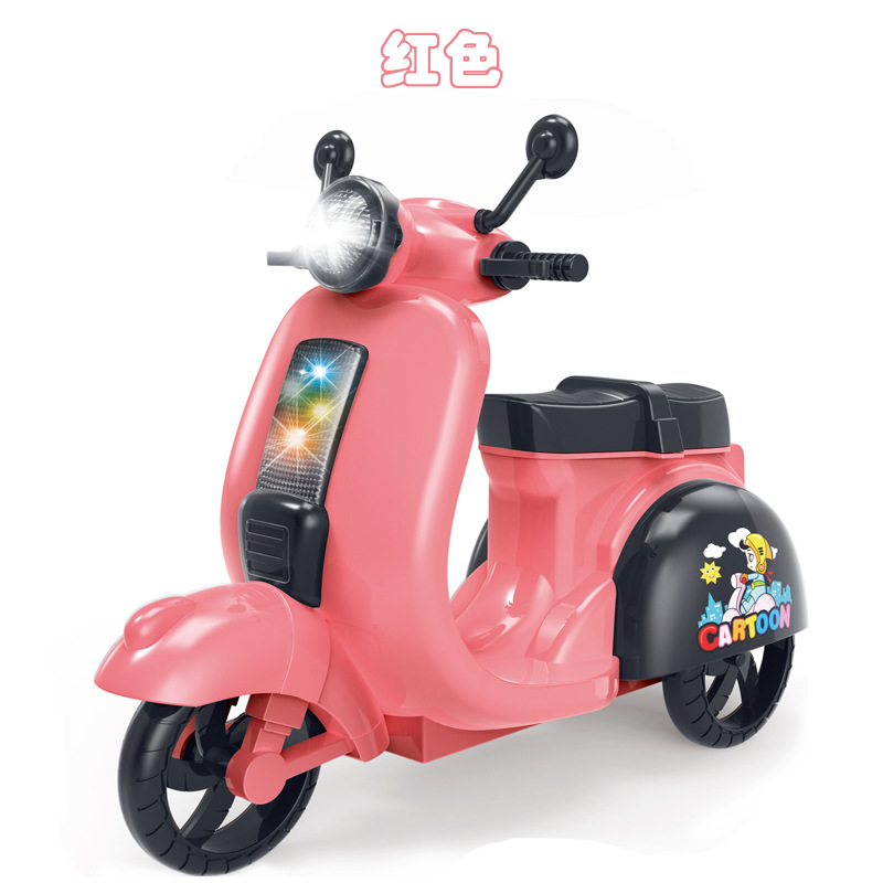 Sonido DE LOS NIÑOS transfronterizos y música ligera inercia motocicleta niños y niñas juguete interactivo padre-hijo modelo de motocicleta realista regalo