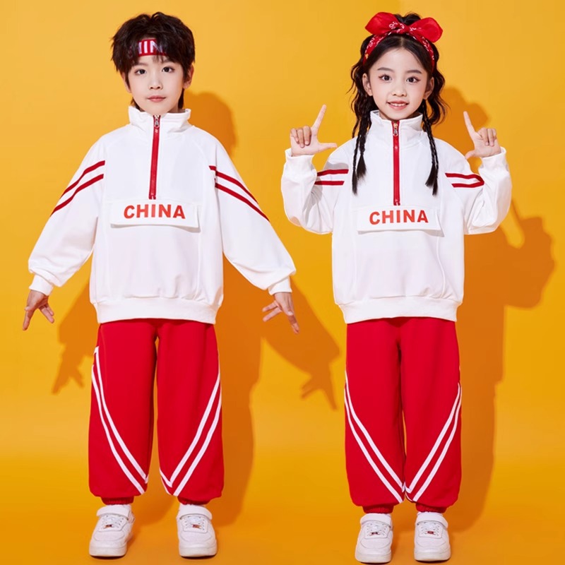 儿童啦啦队演出服秋冬季运动会服装小学生班服开幕式入场表演服新