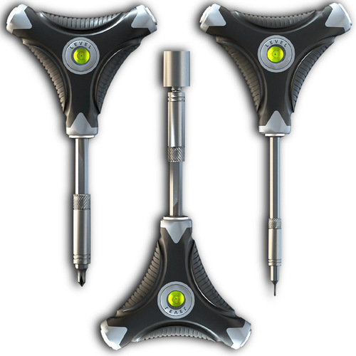 Screwdriver set, level, screwdriver, bit set, multifunctional screwdriver repair tool, manual screwdriver