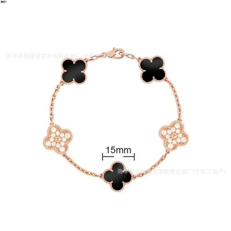 玫瑰金黑玛瑙间钻