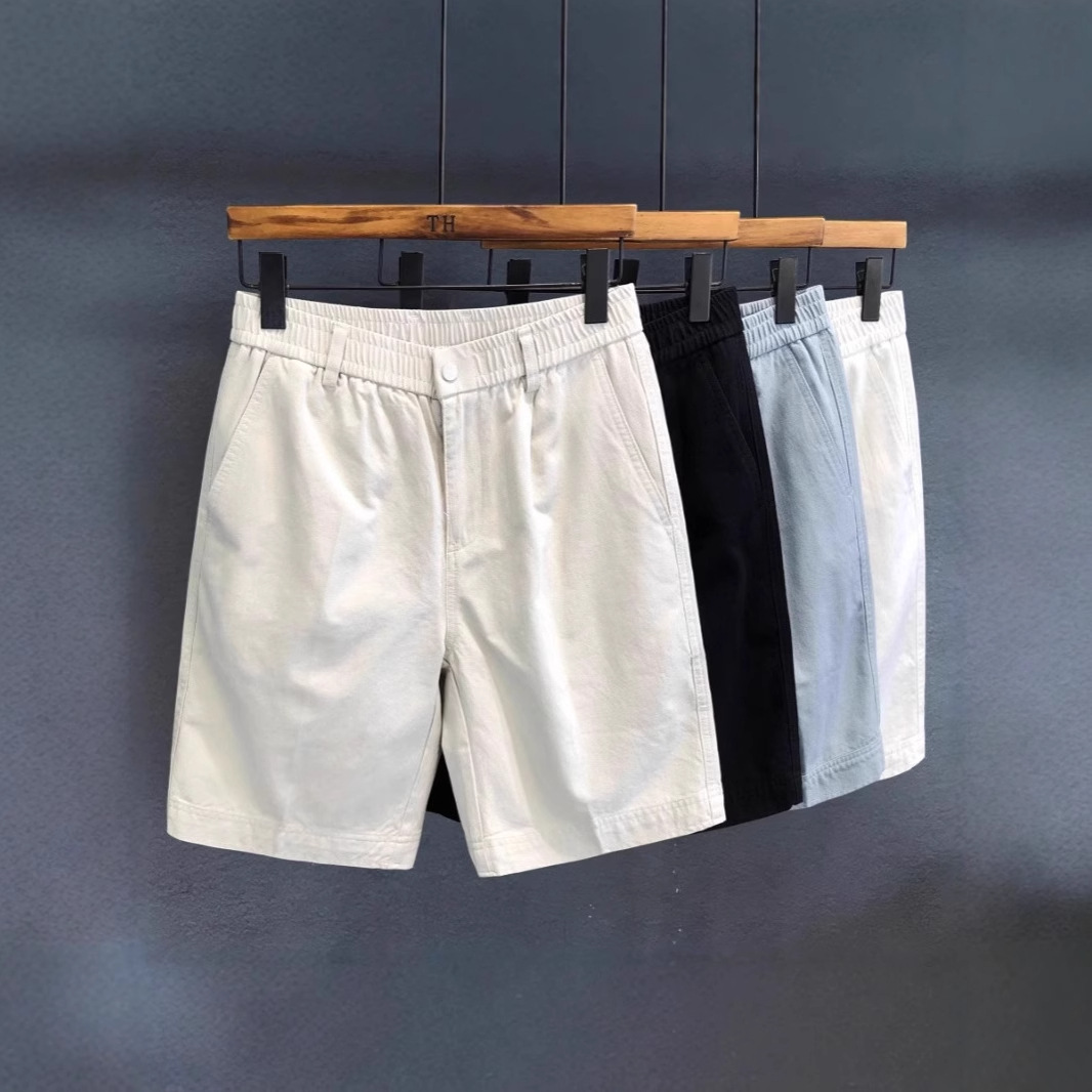 Summer New Trendy Brand Casual Pants Men's Straight Loose Retro All-match Fashion Pants Solid Color Simple Shorts