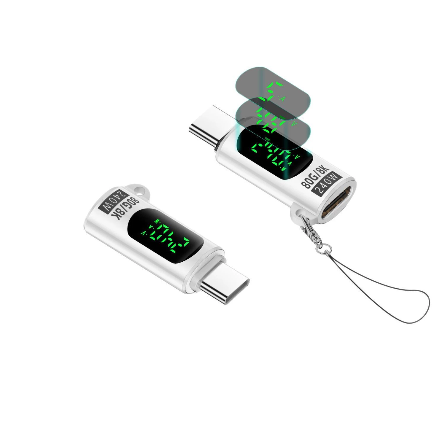 Полнофункциональный USB адаптер 240W80GBps Thunderbolt 5 адаптер дисплея Type-C/PD быстрая зарядка конвертер